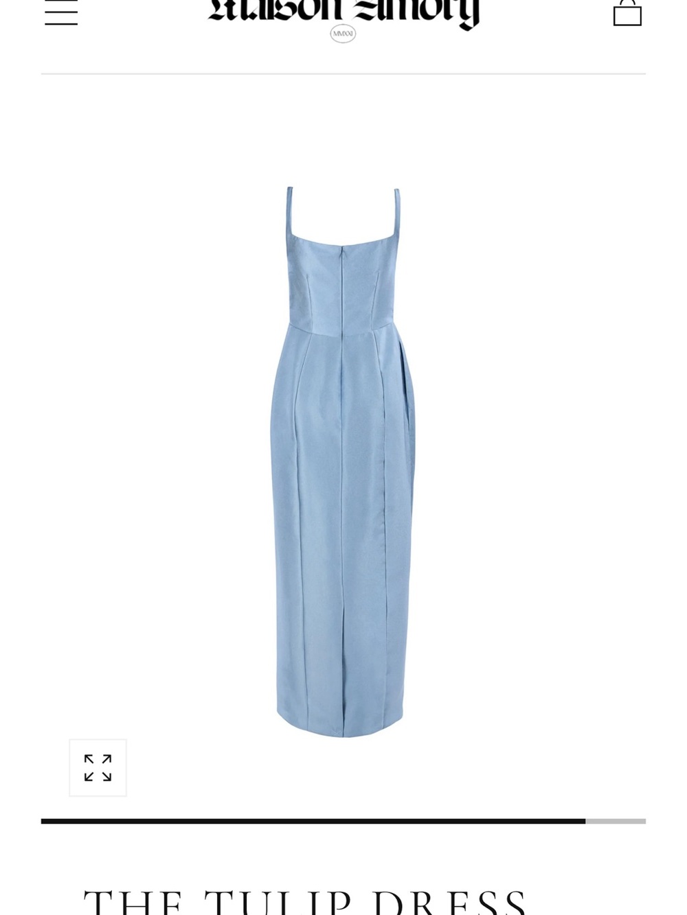 Maison Amory Tulip Dress in French Blue - Picture 5 of 6